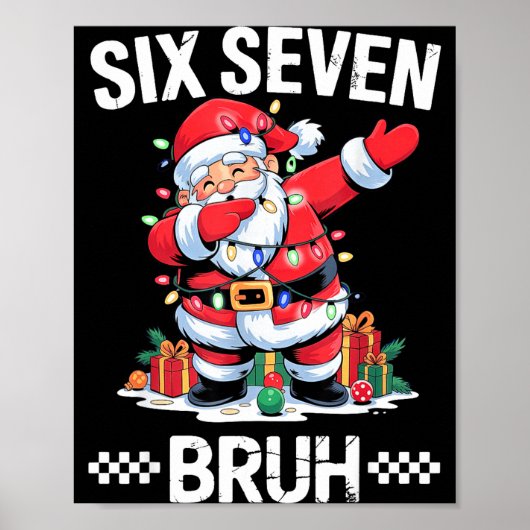 67 Six Seven Burh Kerstmis 6 7 Meme Poster (Voorkant)