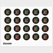 67 Six Seven Burh Kerstmis 6 7 Meme Ronde Sticker (Vel)