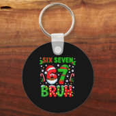 67 Six Seven Burh Kerstmis 6 7 Meme  Sleutelhanger (Voorkant)