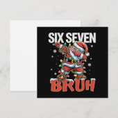 67 Six Seven Burh Santa Dab Kerstmis 6 7 Meme  Feestdagenkaart (Voorkant / Achterkant)