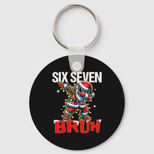 67 Six Seven Burh Sinterklaas Kerstmis 6 7 Meme Ma Sleutelhanger (Voorkant)