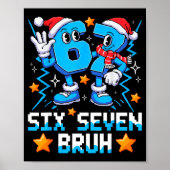 67 Six Seven Christmas Bruh Funny Italian Brainrot Poster (Voorkant)