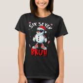 67 Six Seven Christmas Bruh Snowman Funny Kids Boy T-shirt (Voorkant)