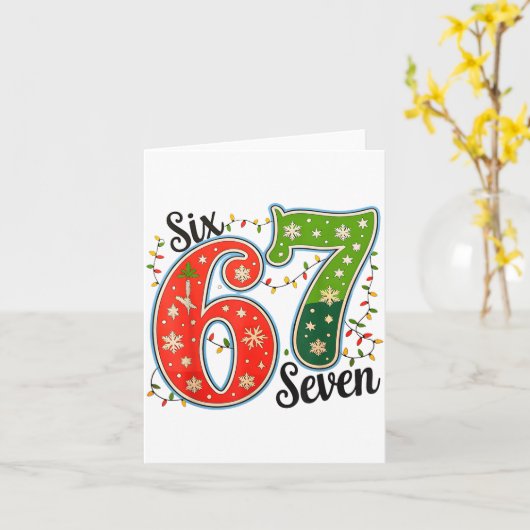 67 Six Seven Christmas Funny Meme 67 Couples Chris Kaart (Gele Bloem)