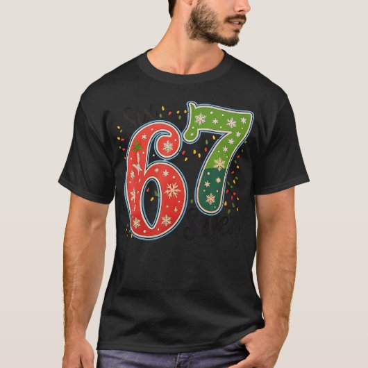 67 Six Seven Christmas Funny Meme 67 Couples Chris T-shirt (Voorkant)