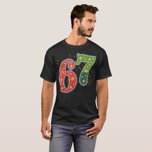 67 Six Seven Christmas Funny Meme 67 Couples Chris T-shirt (Voorkant volledig)