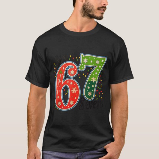 67 Six Seven Christmas Funny Meme 67 Couples Chris T-shirt (Voorkant)