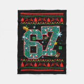 67 Six Seven Christmas Funny Meme Hand 67 Couples  Fleece Deken (Voorkant)