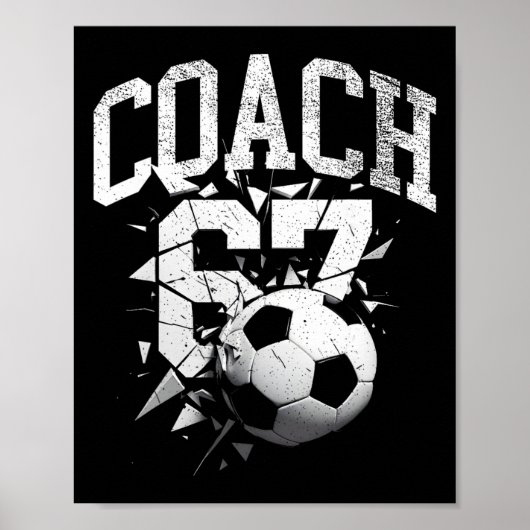 67 Six Seven Coach Voetbal Gen Alpha Brainrot Meme Poster (Voorkant)