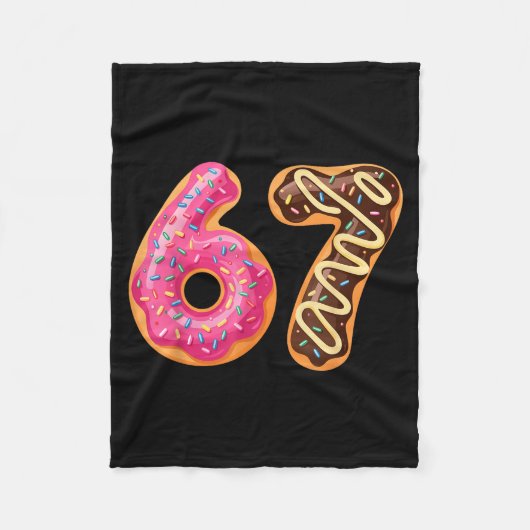 67 Six Seven Donut Meme Funny Sweet Sprinkles  Fleece Deken (Voorkant)