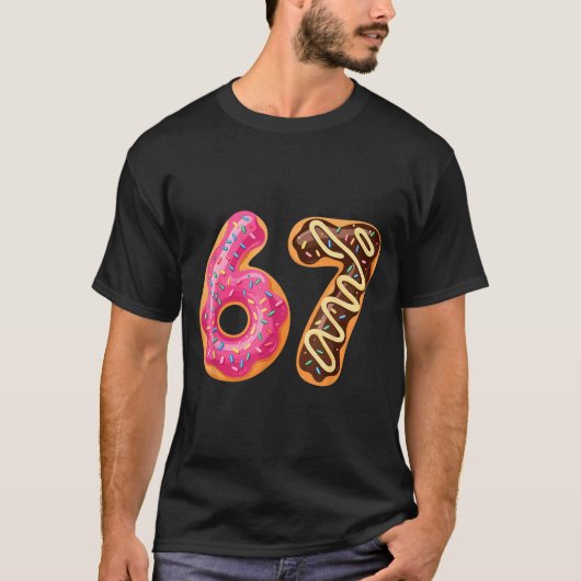 67 Six Seven Donut Meme Funny Sweet Sprinkles T-shirt (Voorkant)