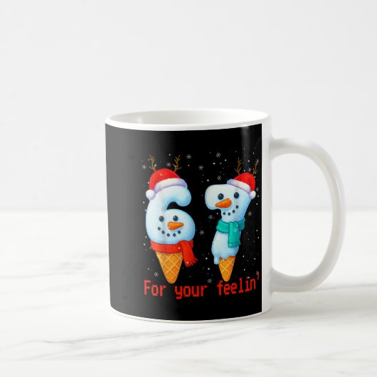 67 Six Seven For Your Feelin' Meme Christmas Kids  Koffiemok (Rechts)