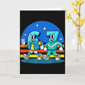 67 Six Seven Fun Meme Funny Design Kids School Kaart (Gele Bloem)