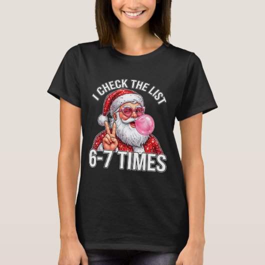 67 Six Seven Funny Christmas 6 7 Santa Meme Men Wo T-shirt (Voorkant)