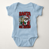 67 Six Seven Funny Christmas Santa Meme Romper (Voorkant)