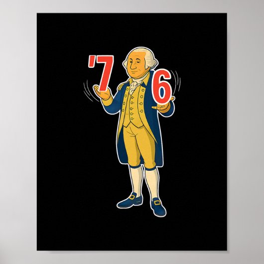 67 Six Seven Funny George Washington Meme  Poster (Voorkant)