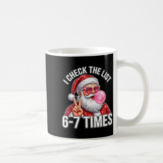 67 Six Seven Funny Kerstmis 6 7 Sinterklaas Meme M Koffiemok (Rechts)
