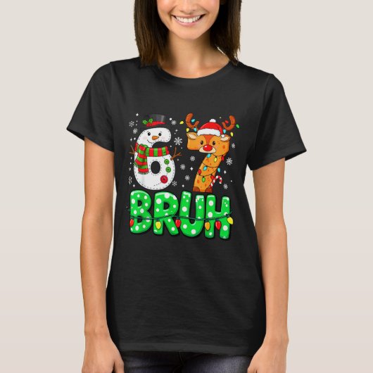 67 Six Seven Funny Snowman Reindeer Bruh 6 7 Meme  T-shirt (Voorkant)