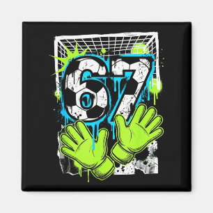 67 Six Seven Gen Alpha Voetbaldoelman Hersenrot Me Magneet
