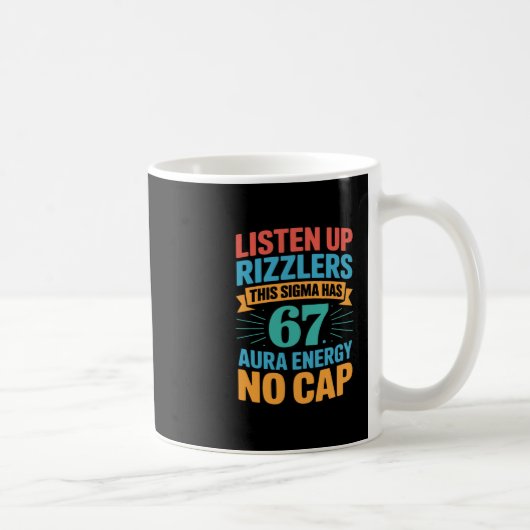 67 Six Seven Get Sendy Meme Ontwerp Grappig 6 7 Si Koffiemok (Rechts)