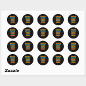 67 Six Seven Get Sendy Meme Ontwerp Grappig 6 7 Si Ronde Sticker (Vel)