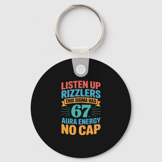 67 Six Seven Get Sendy Meme Ontwerp Grappig 6 7 Si Sleutelhanger (Voorkant)