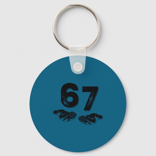 67 Six Seven Grappig 6 7 Meme Gen Alpha Slang 6 7 Sleutelhanger (Voorkant)