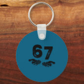 67 Six Seven Grappig 6 7 Meme Gen Alpha Slang 6 7 Sleutelhanger (Voorkant)