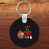 67 Six Seven Grappig Kerst 6 7 Meme Grap Mannen Vr Sleutelhanger (Voorkant)