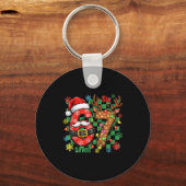 67 Six Seven Grappig Kerstmis 6 7 Meme Grap Grappi Sleutelhanger (Voorkant)
