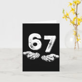 67 Six Seven Grappige 6 7 Meme Gen Alpha Jargon 6 Kaart (Gele Bloem)