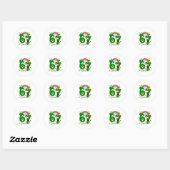 67 Six Seven Grappige 6 7 Meme St Patricks Day Lep Ronde Sticker (Vel)