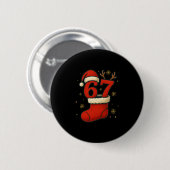 67 Six Seven Grappige Gen Alpha Meme Kerstmis 2025 Ronde Button 5,7 Cm (Voorkant /achterkant)