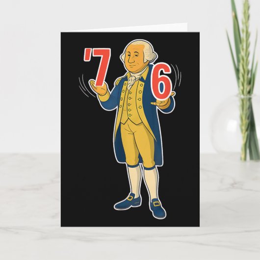 67 Six Seven Grappige George Washington Meme Kaart (Voorkant)