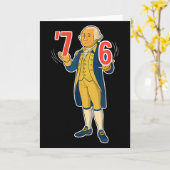 67 Six Seven Grappige George Washington Meme Kaart (Gele Bloem)