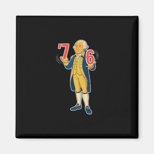 67 Six Seven Grappige George Washington Meme Magneet (Voorkant)