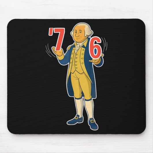 67 Six Seven Grappige George Washington Meme  Muismat (Voorkant)