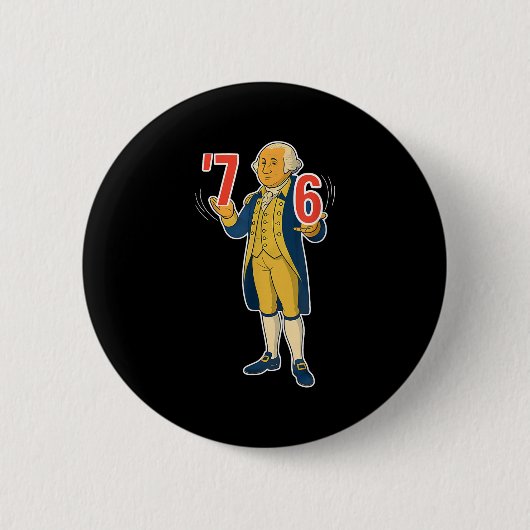 67 Six Seven Grappige George Washington Meme  Ronde Button 5,7 Cm (Voorkant)