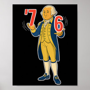 67 Six Seven Grappige George Washington Meme T-shi Poster