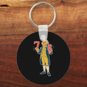 67 Six Seven Grappige George Washington Meme T-shi Sleutelhanger (Voorkant)
