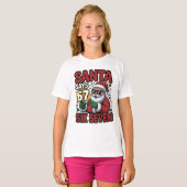 67 Six Seven Grappige Kerstman Santa Meme T-shirt (Voorkant volledig)
