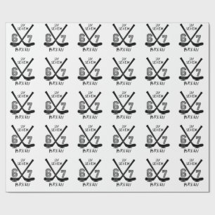 67 Six Seven Grappige Meme Hersenrot Meme Cadeaupapier