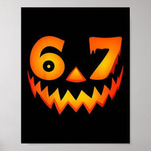 67 Six Seven Halloween-kostuum voor studenten lera Poster