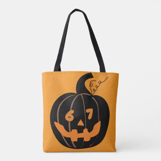  67 Six Seven Halloween Tote for Students Teachers Tote Bag (Achterkant)