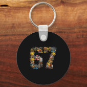 67 Six Seven Hamburgers Brainrot Viral Meme Hallow Sleutelhanger (Voorkant)