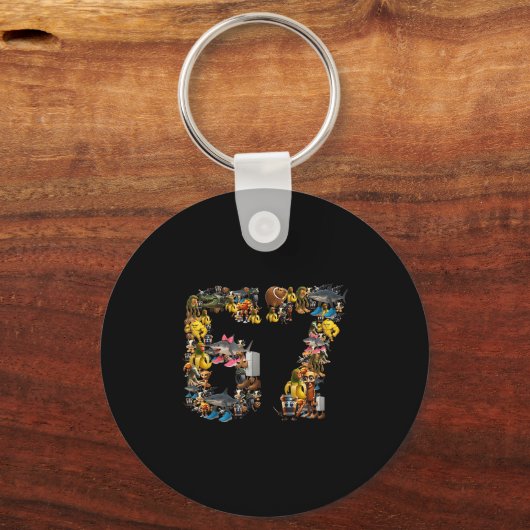 67 Six Seven Hamburgers Brainrot Viral Meme Hallow Sleutelhanger (Voorkant)