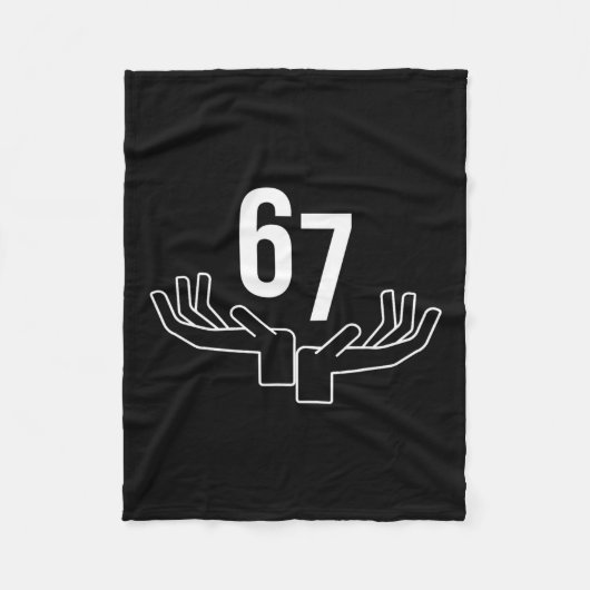 67 Six Seven Hand Gebaar Meme Fleece Deken (Voorkant)