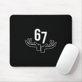 67 Six Seven Hand Gebaar Meme Muismat (Met muis)