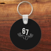 67 Six Seven Handgebaar Meme Sleutelhanger (Voorkant)