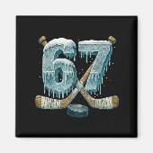 67 Six Seven Hockey Drip Number Funny 6 7 Meme  Magneet (Voorkant)